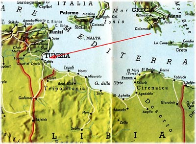 Giasone fu spinto verso la Lybia